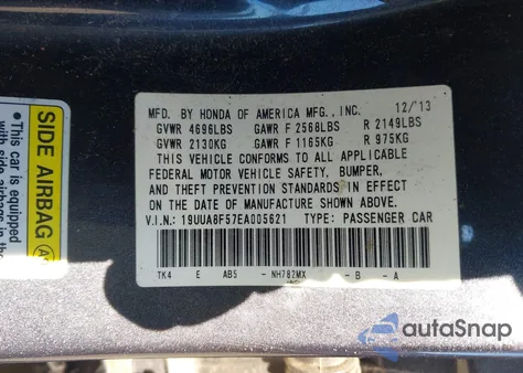 2014 Acura Tl 3.5 z USA, uszkodzony, nr VIN 19UUA8F57EA005621